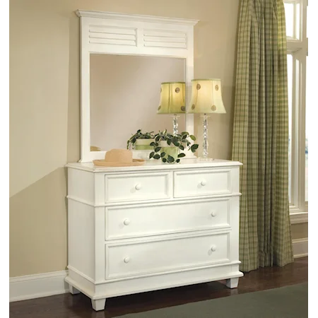 Single Dresser with Landscape Mirror